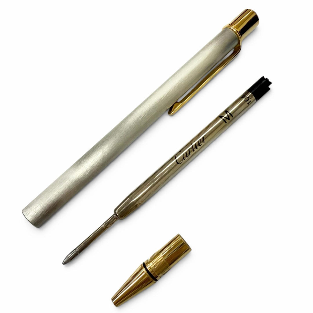 Excellent Cartier Ballpoint pen Must de Cartier Hairline Silver