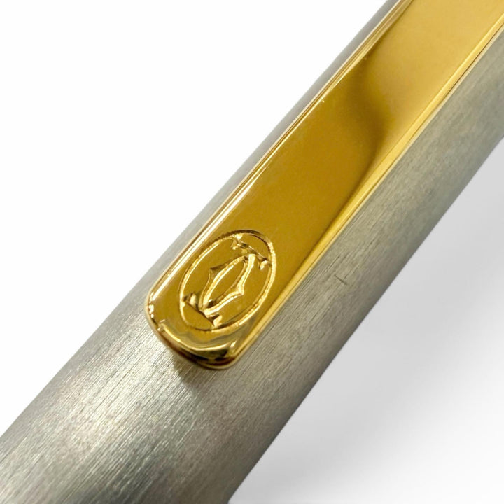 Excellent Cartier Ballpoint pen Must de Cartier Hairline Silver