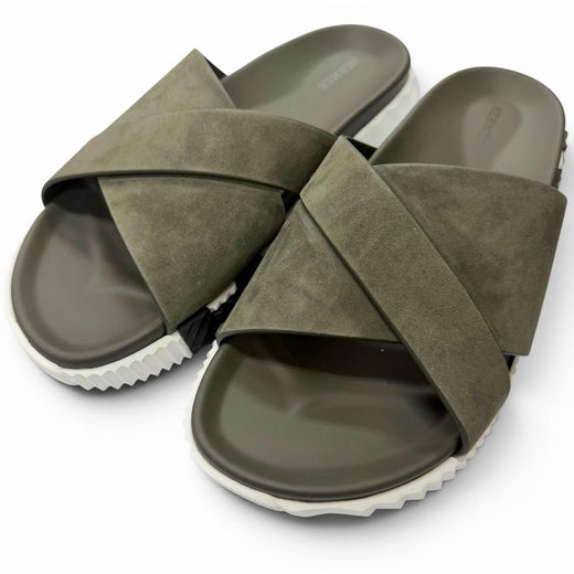 Great HERMES Sandals infrastructure H logo design shower sandals slides khaki