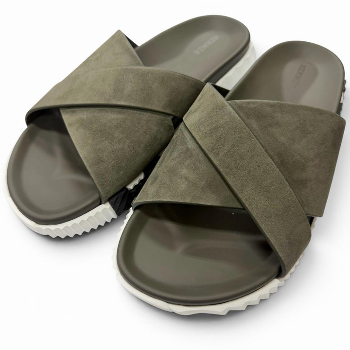 Great HERMES Sandals infrastructure H logo design shower sandals slides khaki
