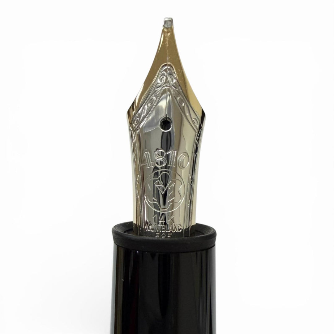Excellent MONTBLANC fountain pen Meisterstück 146 black 14K mens