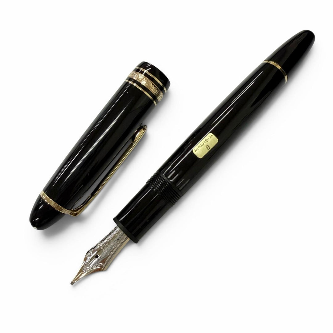 Excellent MONTBLANC fountain pen Meisterstück 146 black 14K mens