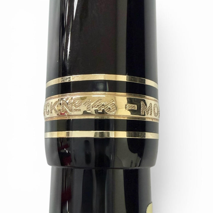 Excellent MONTBLANC fountain pen Meisterstück 146 black 14K mens