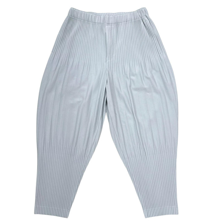Excellent HOMME PLISSE ISSEY MIYAKE Pants Wide silhouette Pleated gray polyester