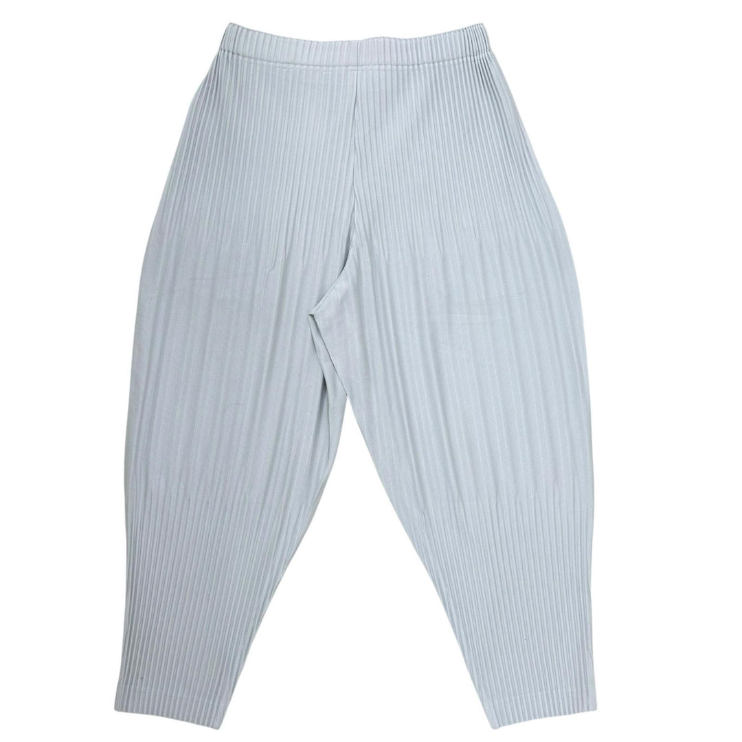 Excellent HOMME PLISSE ISSEY MIYAKE Pants Wide silhouette Pleated gray polyester