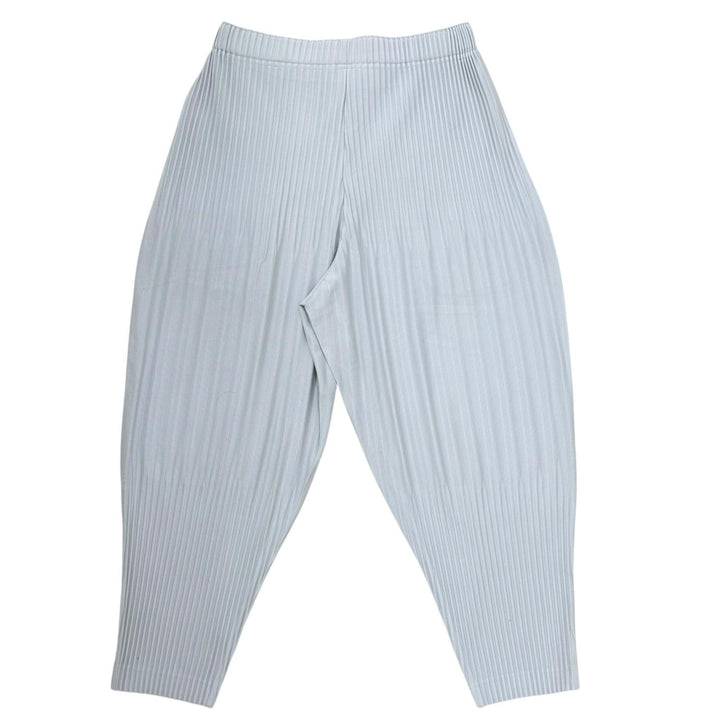 Excellent HOMME PLISSE ISSEY MIYAKE Pants Wide silhouette Pleated gray polyester