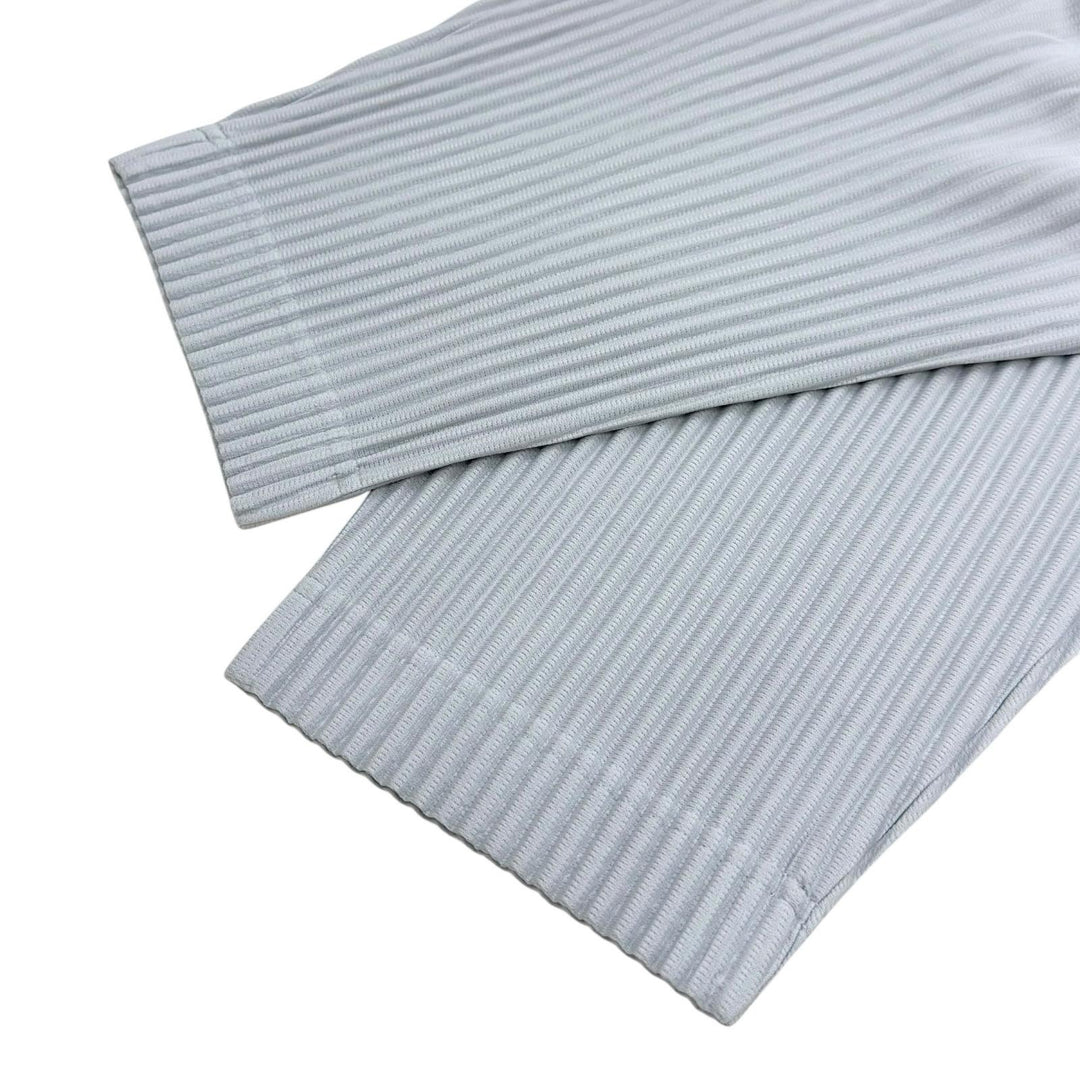 Excellent HOMME PLISSE ISSEY MIYAKE Pants Wide silhouette Pleated gray polyester
