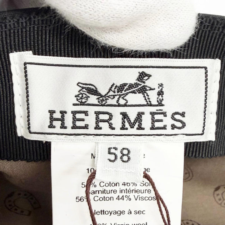 Pristine HERMES Casquette Casquette Vauban Jump Crude Cell Horseshoe 58