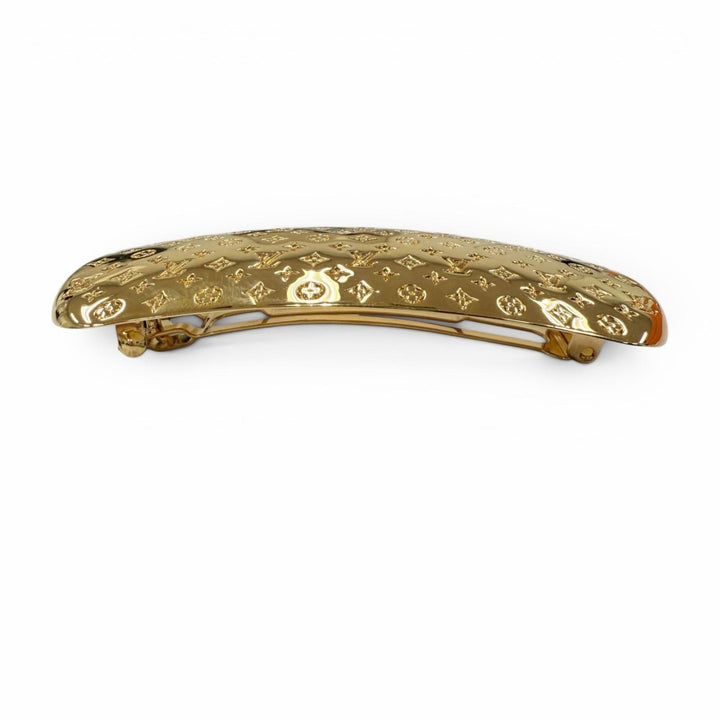 Excellent LOUIS VUITTON Valletta Nanogram Barrette gold Women M80277
