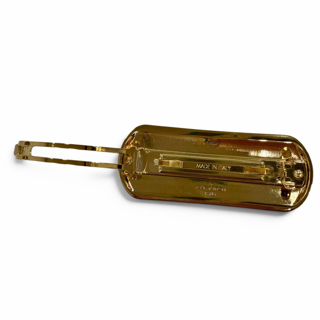 Excellent LOUIS VUITTON Valletta Nanogram Barrette gold Women M80277