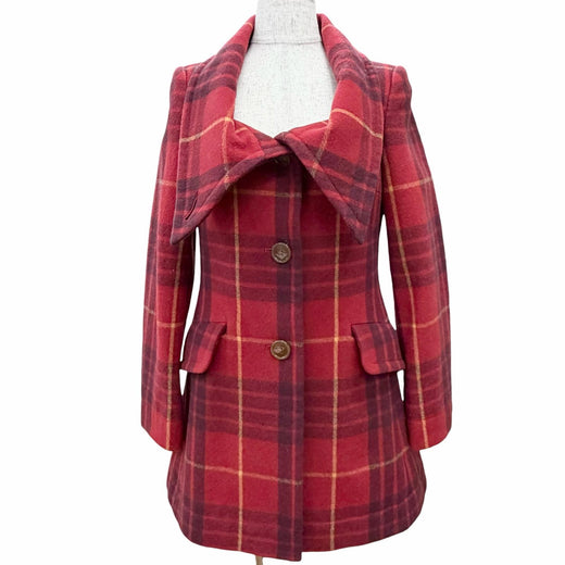 Great Vivienne Westwood Red Label Orb Button Check Pattern Witch Coat 2