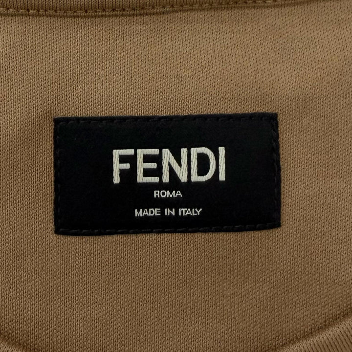 Excellent FENDI Short sleeve T-shirt Chest pocket, crew neck beige