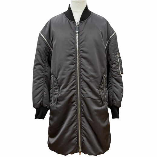 Excellent GUCCI coat Nylon satin Charcoal gray Nylon mens 50 774330