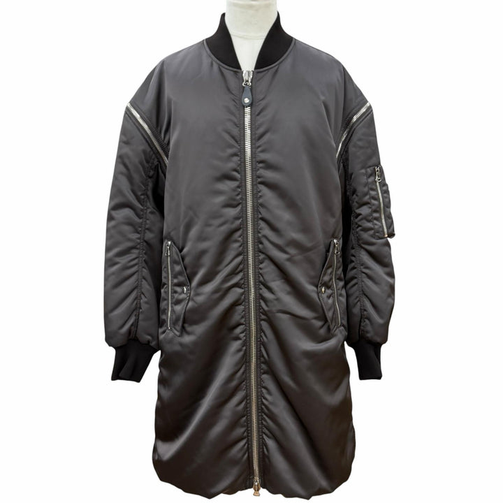 Excellent GUCCI coat Nylon satin Charcoal gray Nylon mens 50 774330