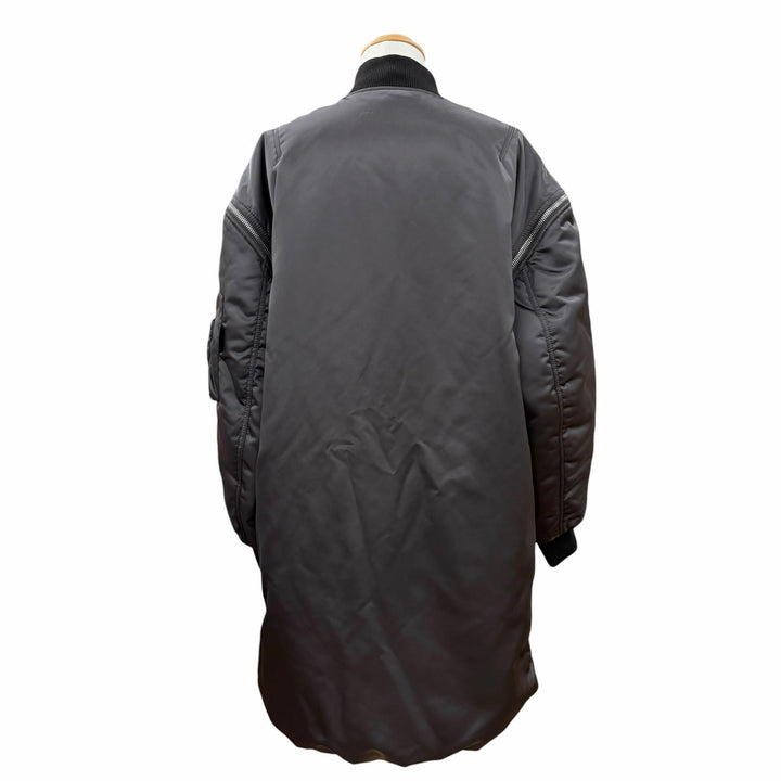 Excellent GUCCI coat Nylon satin Charcoal gray Nylon mens 50 774330