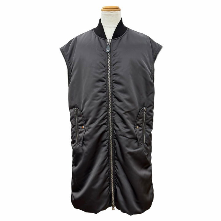 Excellent GUCCI coat Nylon satin Charcoal gray Nylon mens 50 774330