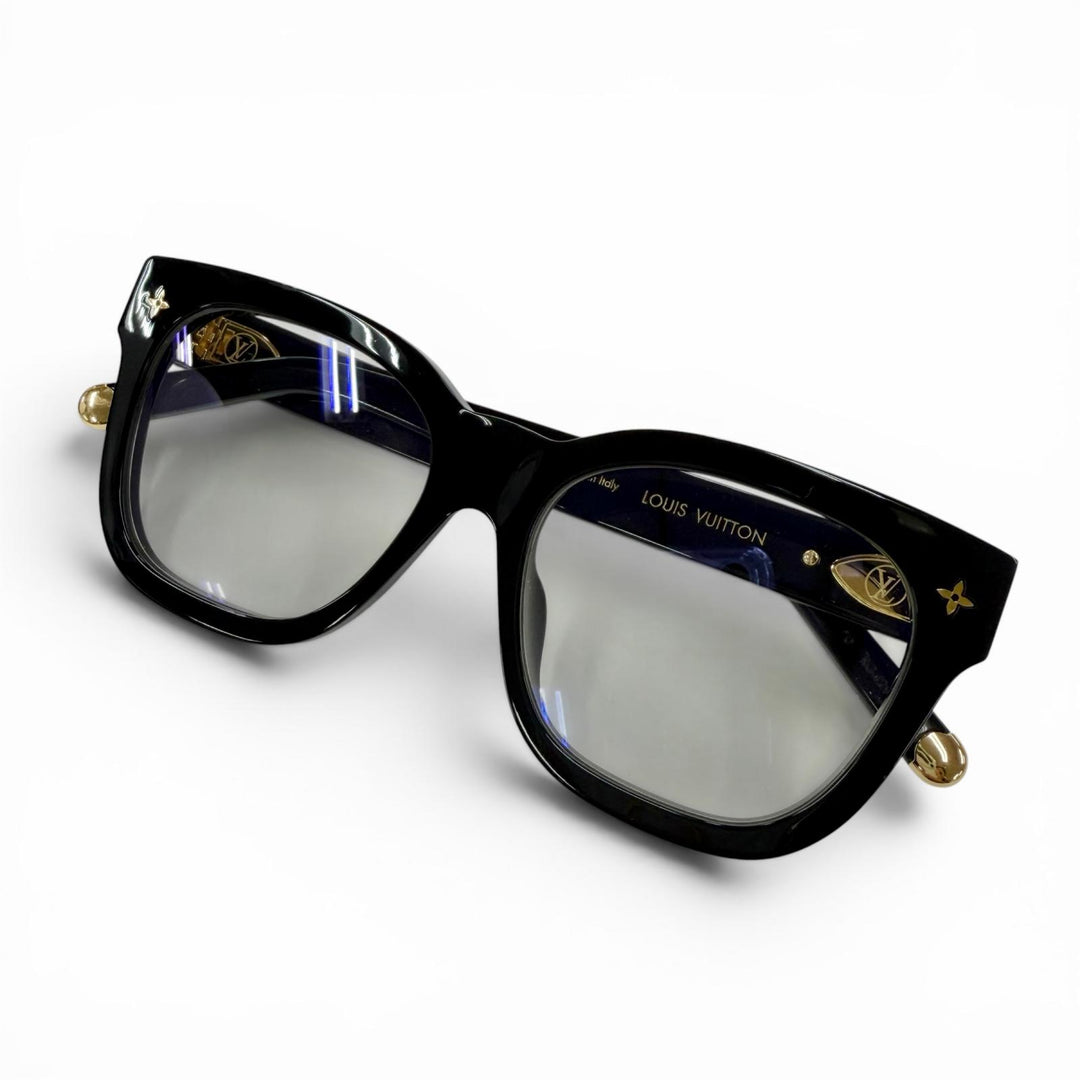 Great LOUIS VUITTON Glasses Optical My Monogram Square black Women Z1633E