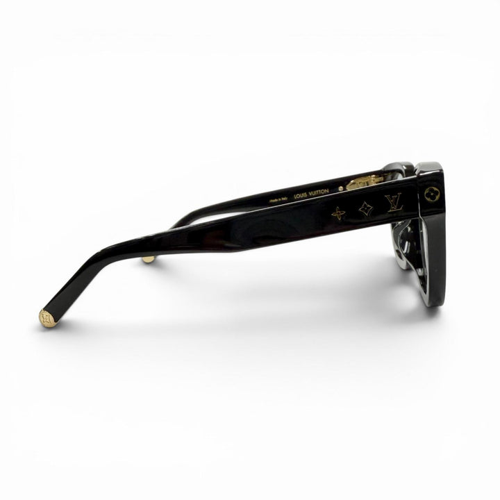 Great LOUIS VUITTON Glasses Optical My Monogram Square black Women Z1633E