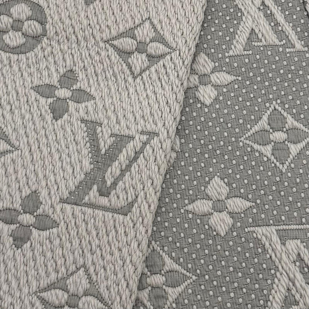 Great LOUIS VUITTON Scarf Escalp Logo Mania fringe wool Women M74742