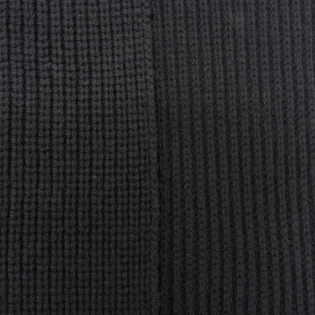 Excellent CELINE Scarf Trionfu Patch black cashmere Women 2AZ0A384D