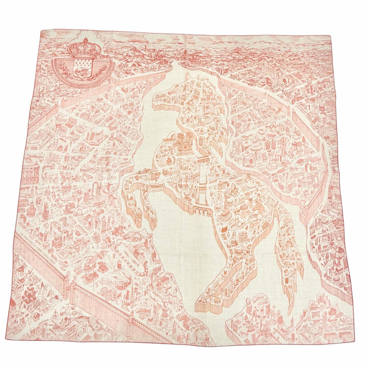 Pristine HERMES scarf Nouvelle Cité Cavallière Caregean cashmere Women