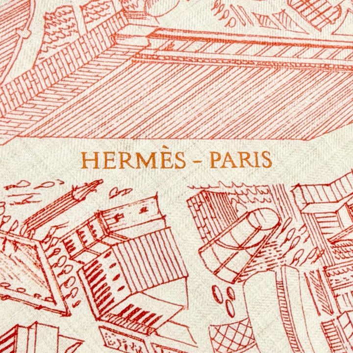 Pristine HERMES scarf Nouvelle Cité Cavallière Caregean cashmere Women