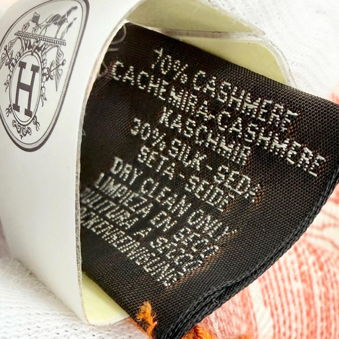 Pristine HERMES scarf Nouvelle Cité Cavallière Caregean cashmere Women