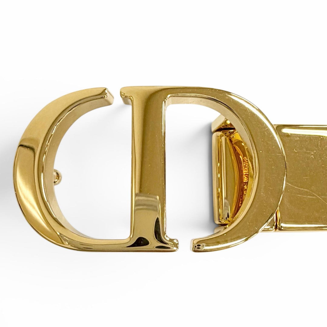 Excellent DIOR belt 30 MONTAIGNE Reversible 0.8"" Leather B0446UWGA