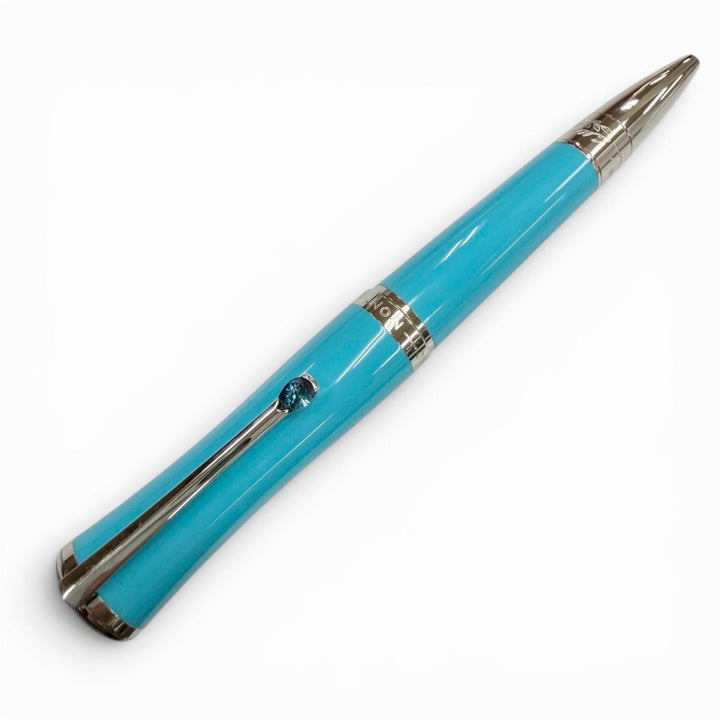 Great MONTBLANC Ballpoint pen Maria Callas Special Edition turquoise blue