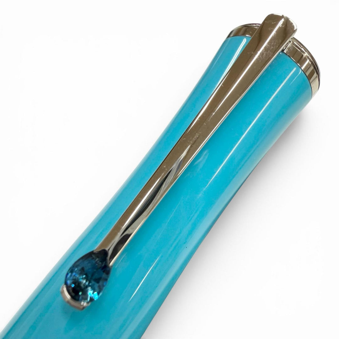 Great MONTBLANC Ballpoint pen Maria Callas Special Edition turquoise blue