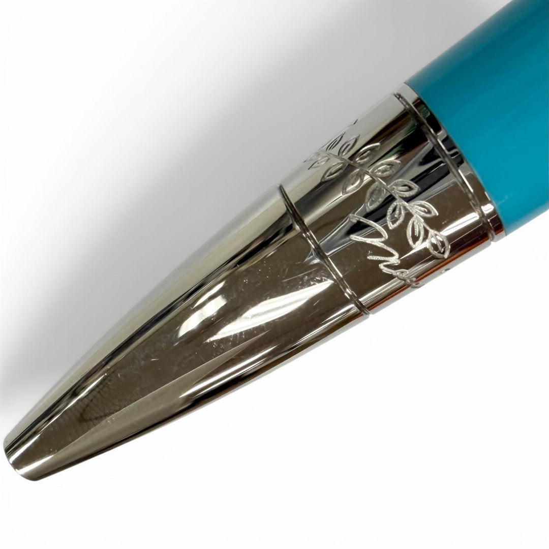 Great MONTBLANC Ballpoint pen Maria Callas Special Edition turquoise blue