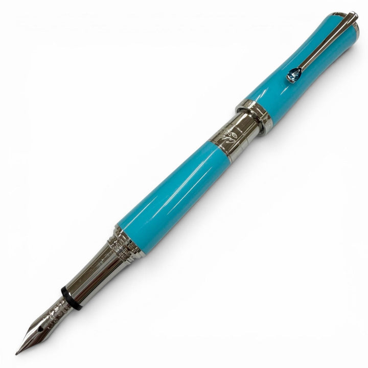 Excellent MONTBLANC fountain pen Maria Callas Special Edition white star 14K