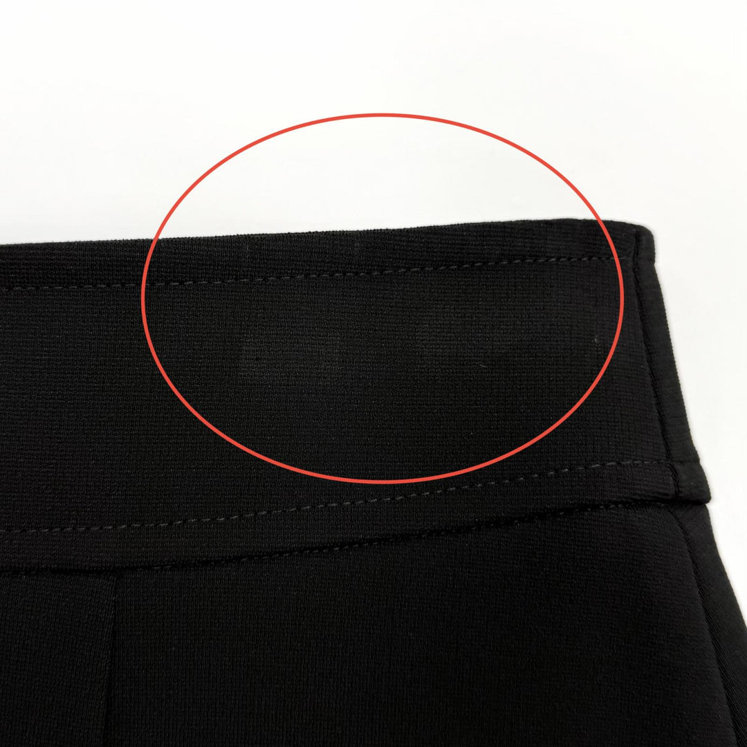 Excellent HERMES flare skirt JUPE TRAPEZE Knee-length, plain black Rayon 36