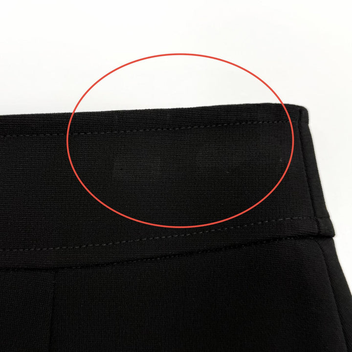 Excellent HERMES flare skirt JUPE TRAPEZE Knee-length, plain black Rayon 36