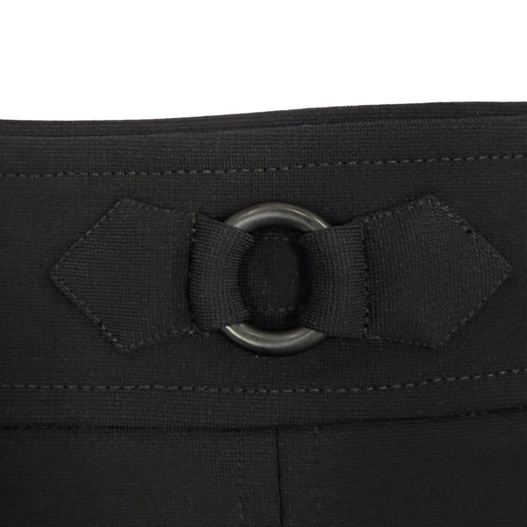 Excellent HERMES flare skirt JUPE TRAPEZE Knee-length, plain black Rayon 36