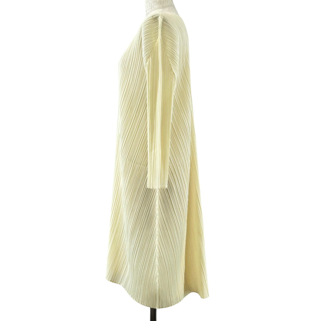 Great PLEATS PLEASE one piece Pleated Ivory polyester Women 2 PP71-JH167
