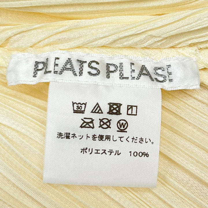 Great PLEATS PLEASE one piece Pleated Ivory polyester Women 2 PP71-JH167