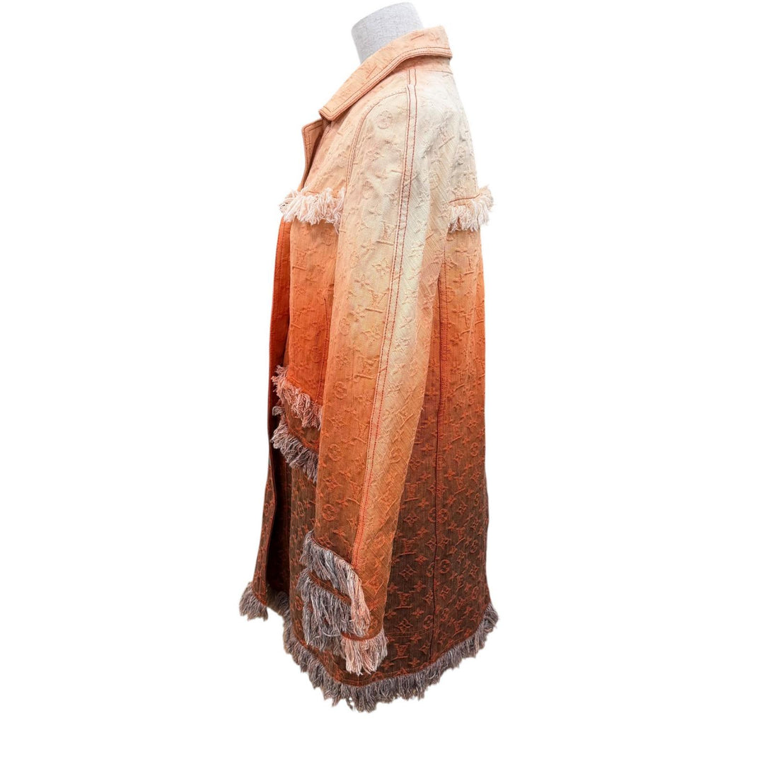 Great LOUIS VUITTON coat Monogram Denim Gradient Orange cotton Women 34