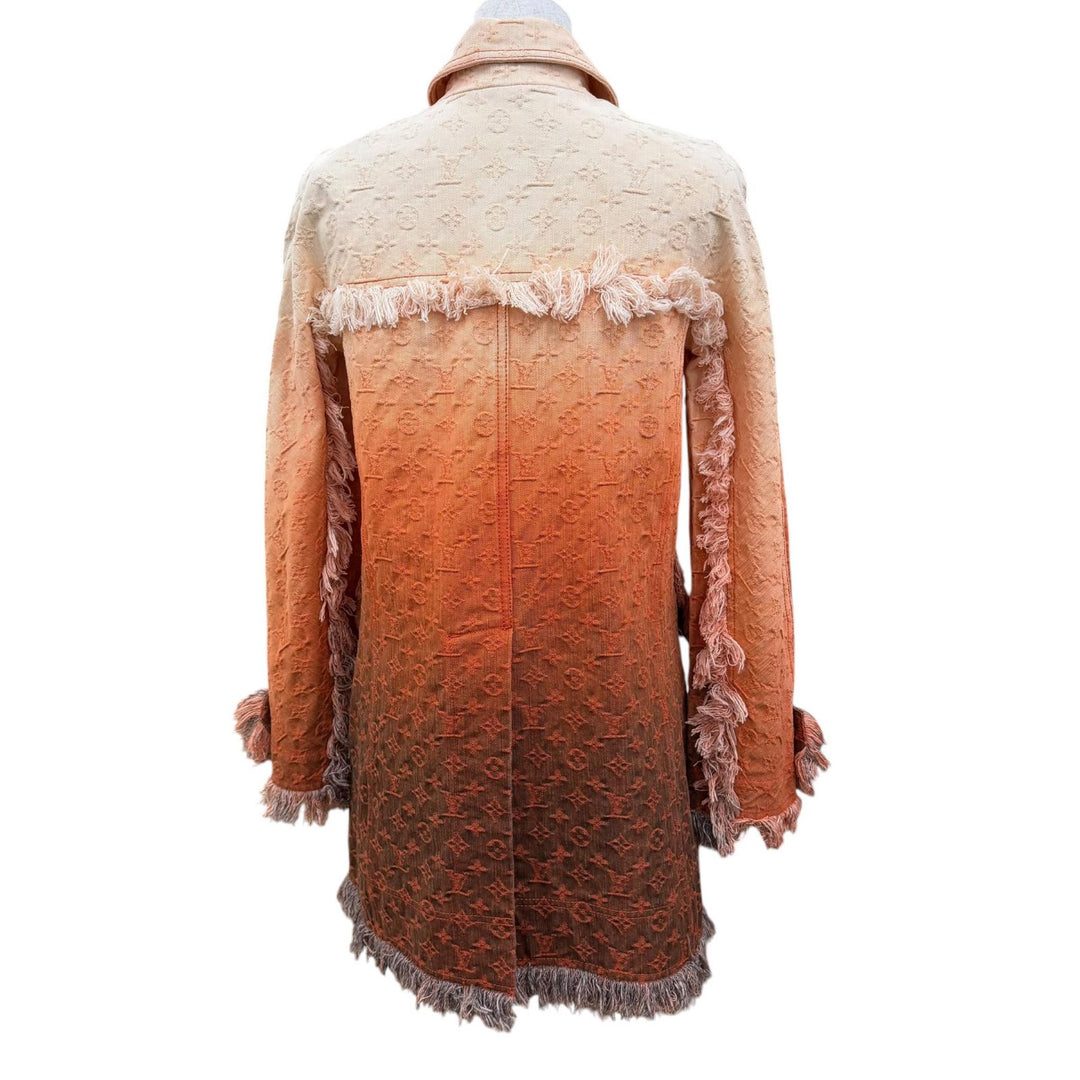 Great LOUIS VUITTON coat Monogram Denim Gradient Orange cotton Women 34