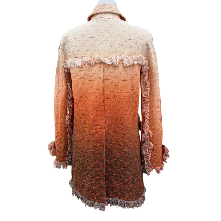 Great LOUIS VUITTON coat Monogram Denim Gradient Orange cotton Women 34