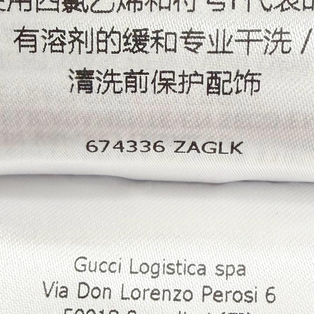 Excellent GUCCI GG logo button, check pattern, collarless tweed jacket 42 674336