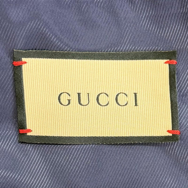 Excellent GUCCI GG logo button, check pattern, collarless tweed jacket 42 674336