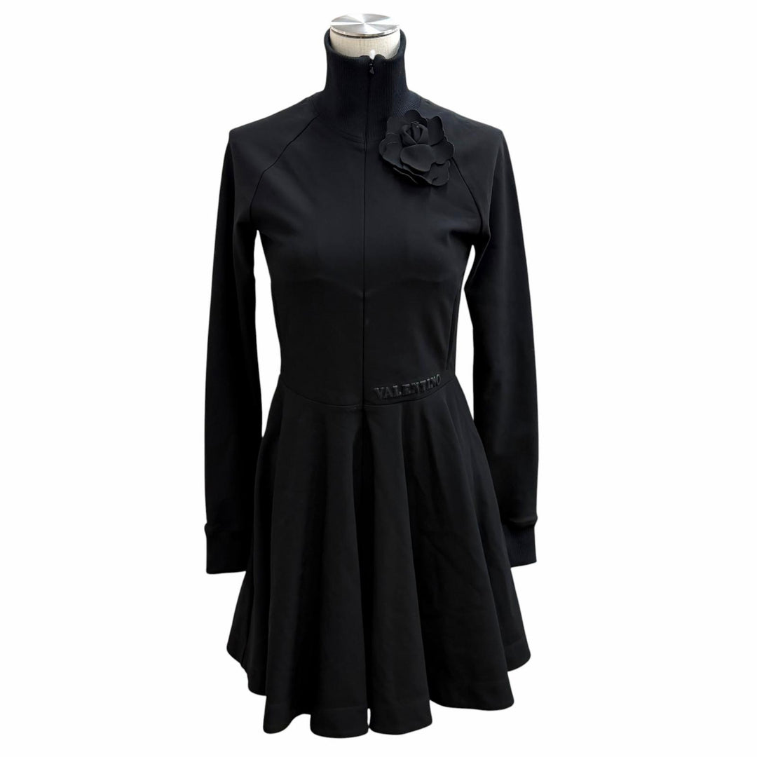 Great VALENTINO one piece black Rayon Women S XB3MJ03V724