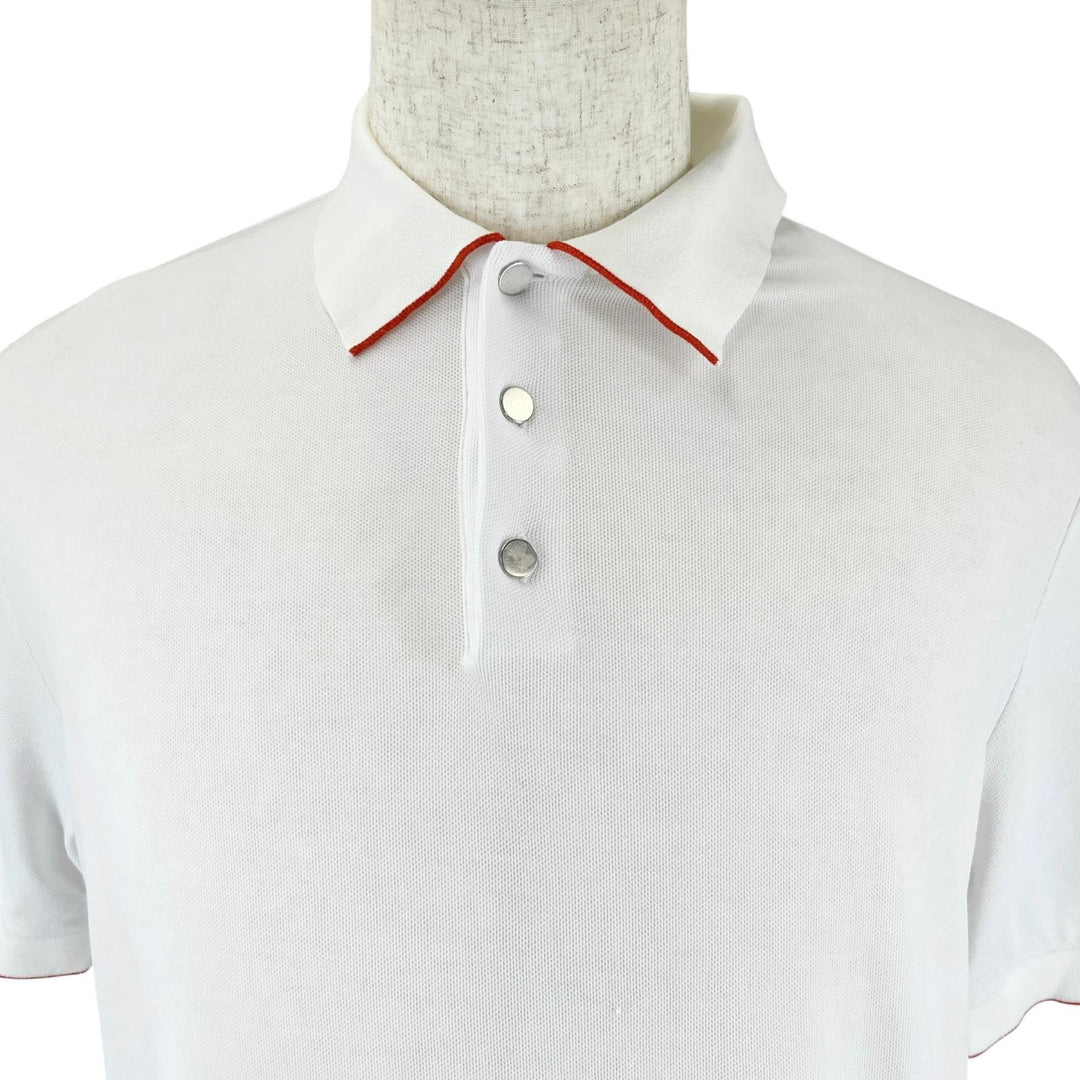 Excellent HERMES Short sleeve polo shirt Double Jeu Serie button L H800271E