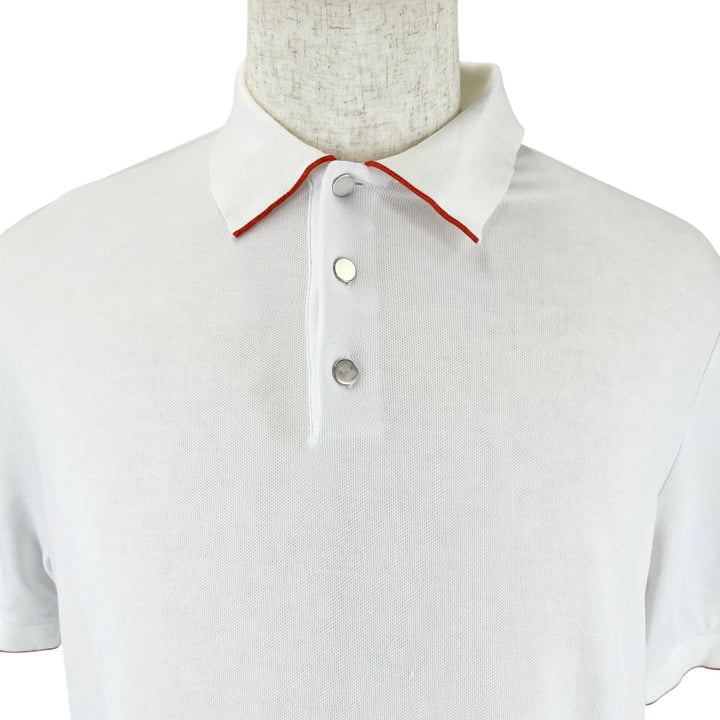 Excellent HERMES Short sleeve polo shirt Double Jeu Serie button L H800271E