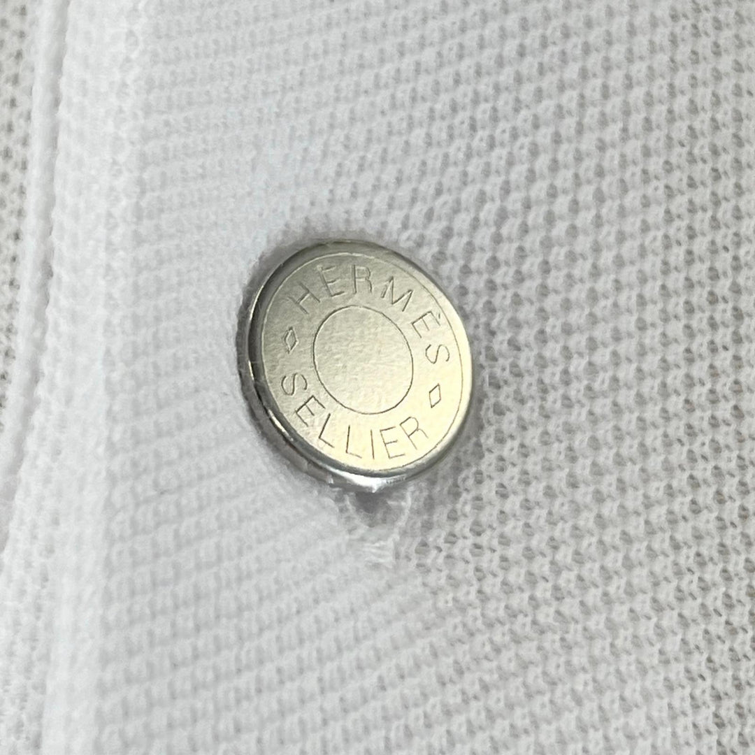 Excellent HERMES Short sleeve polo shirt Double Jeu Serie button L H800271E