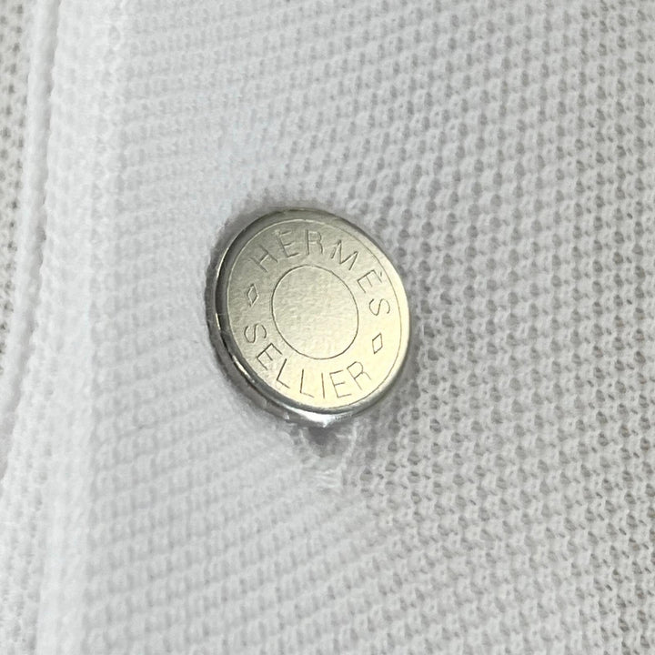 Excellent HERMES Short sleeve polo shirt Double Jeu Serie button L H800271E