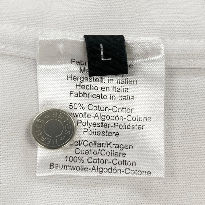 Excellent HERMES Short sleeve polo shirt Double Jeu Serie button L H800271E