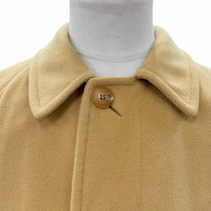 Great HERMES coat Belted, concealed placket mustard cashmere mens