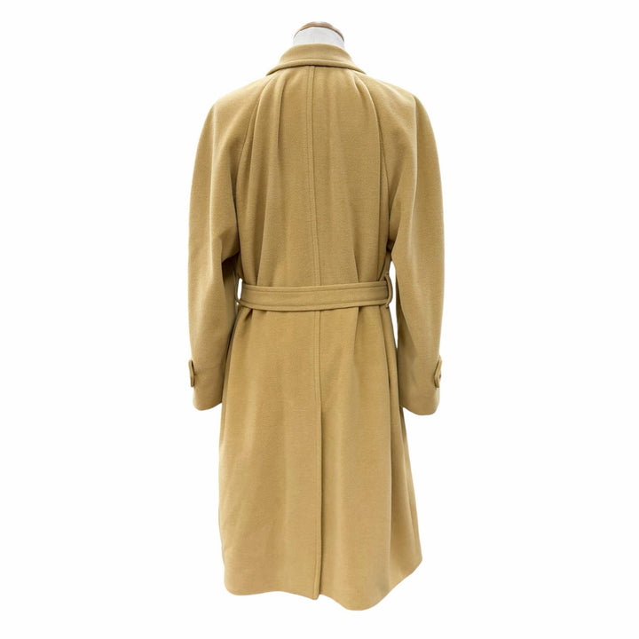 Great HERMES coat Belted, concealed placket mustard cashmere mens